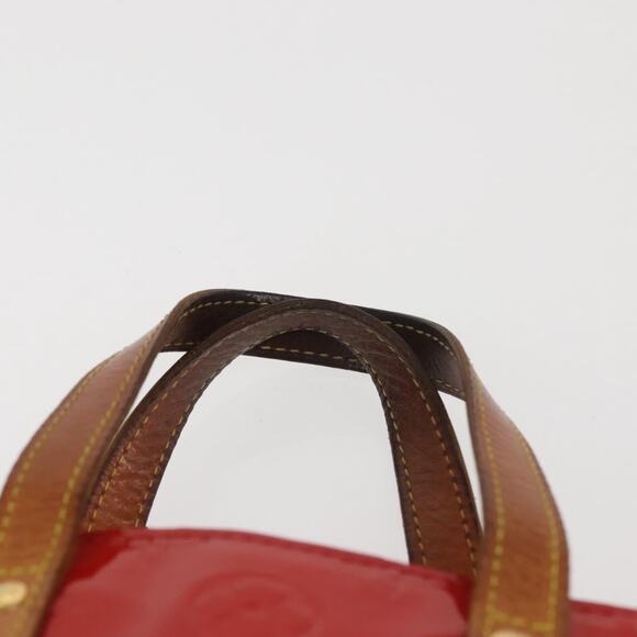 LOUIS VUITTON Monogram Vernis Reade PM Hand Bag Red Rouge M91088 - Picture 8 of 12